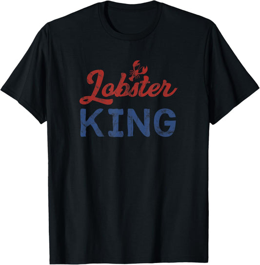 Men's Lobster King Funny Seafood Boil Maine Lobster T-Shirt - T-Shirt | Black