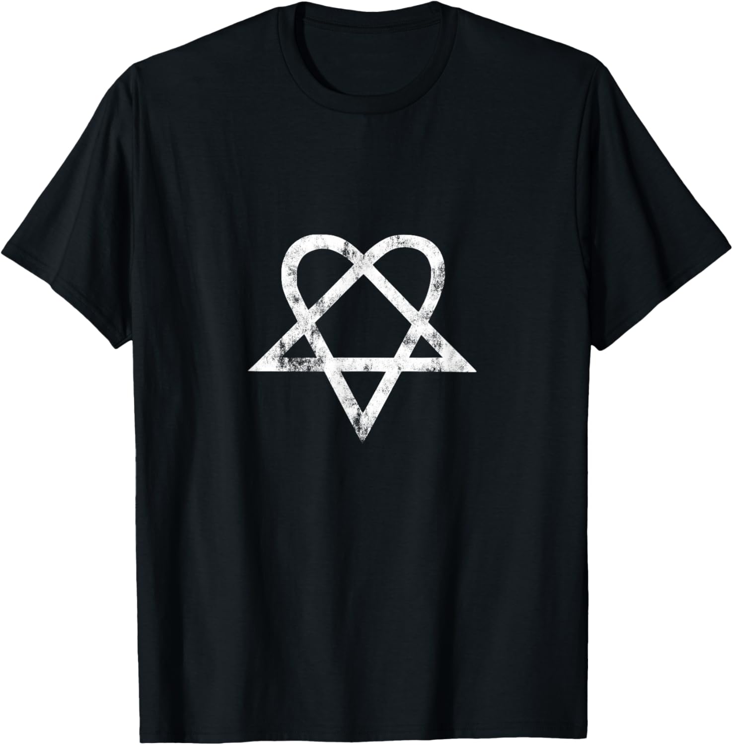 Opium Heart Pentagram Streetwear T-Shirt - T-Shirt | Black