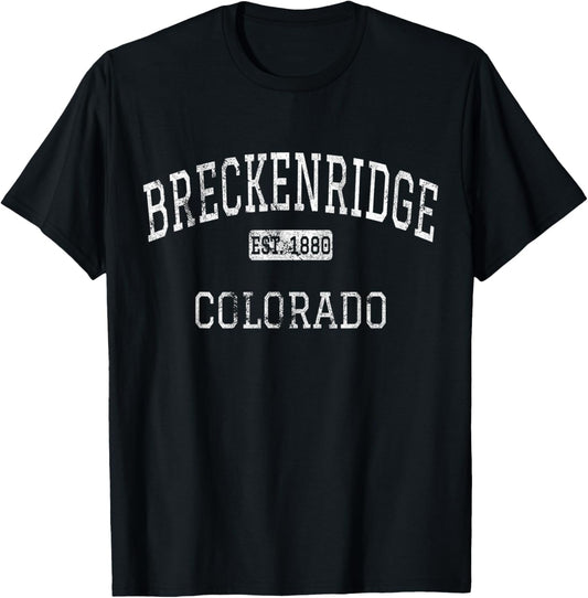 Breckenridge Colorado CO Vintage T-Shirt - T-Shirt | Black