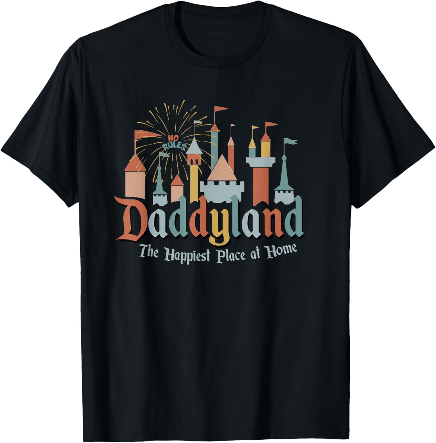 Funny Father's Day Daddyland Papa Dad Gift T-Shirt - T-Shirt | Black