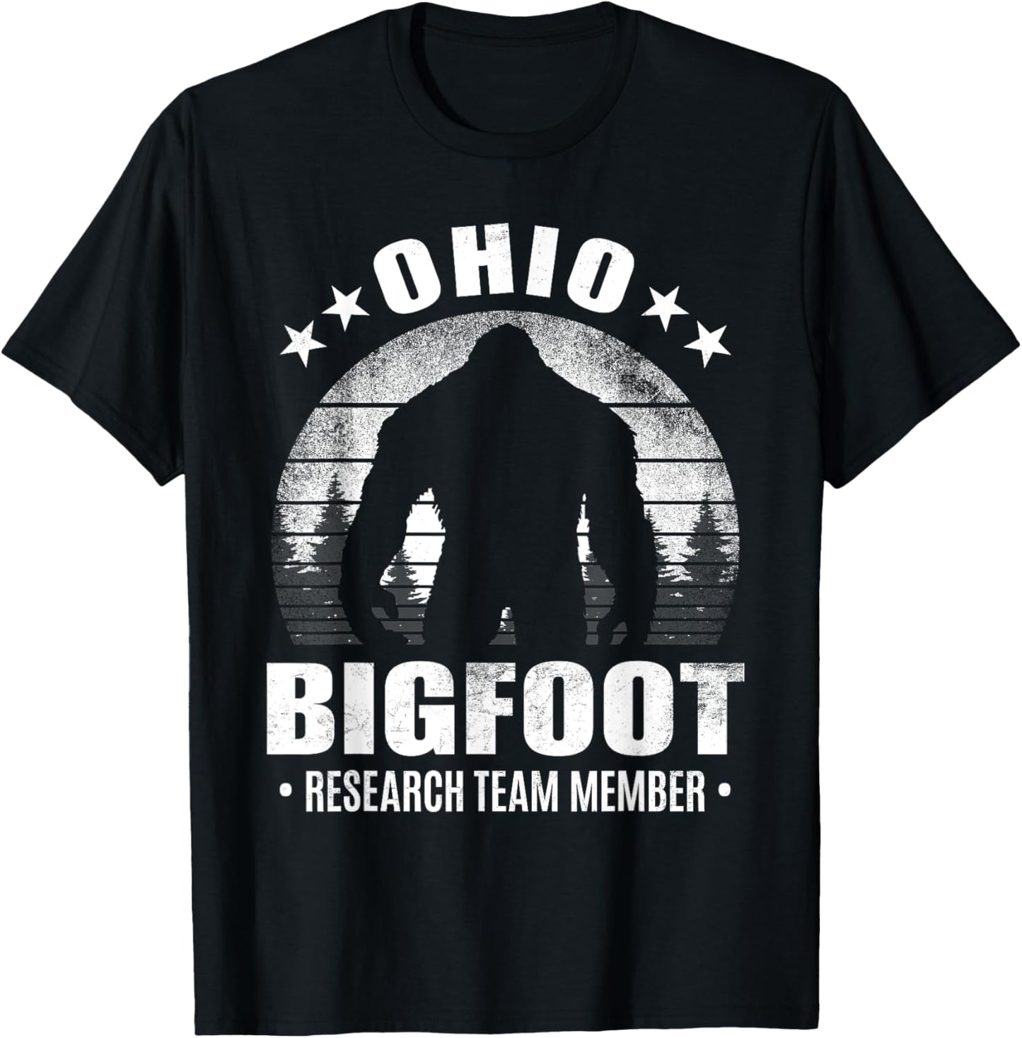 Ohio Bigfoot Research Team Member Sasquatch Sunset T-Shirt - T-Shirt | Black
