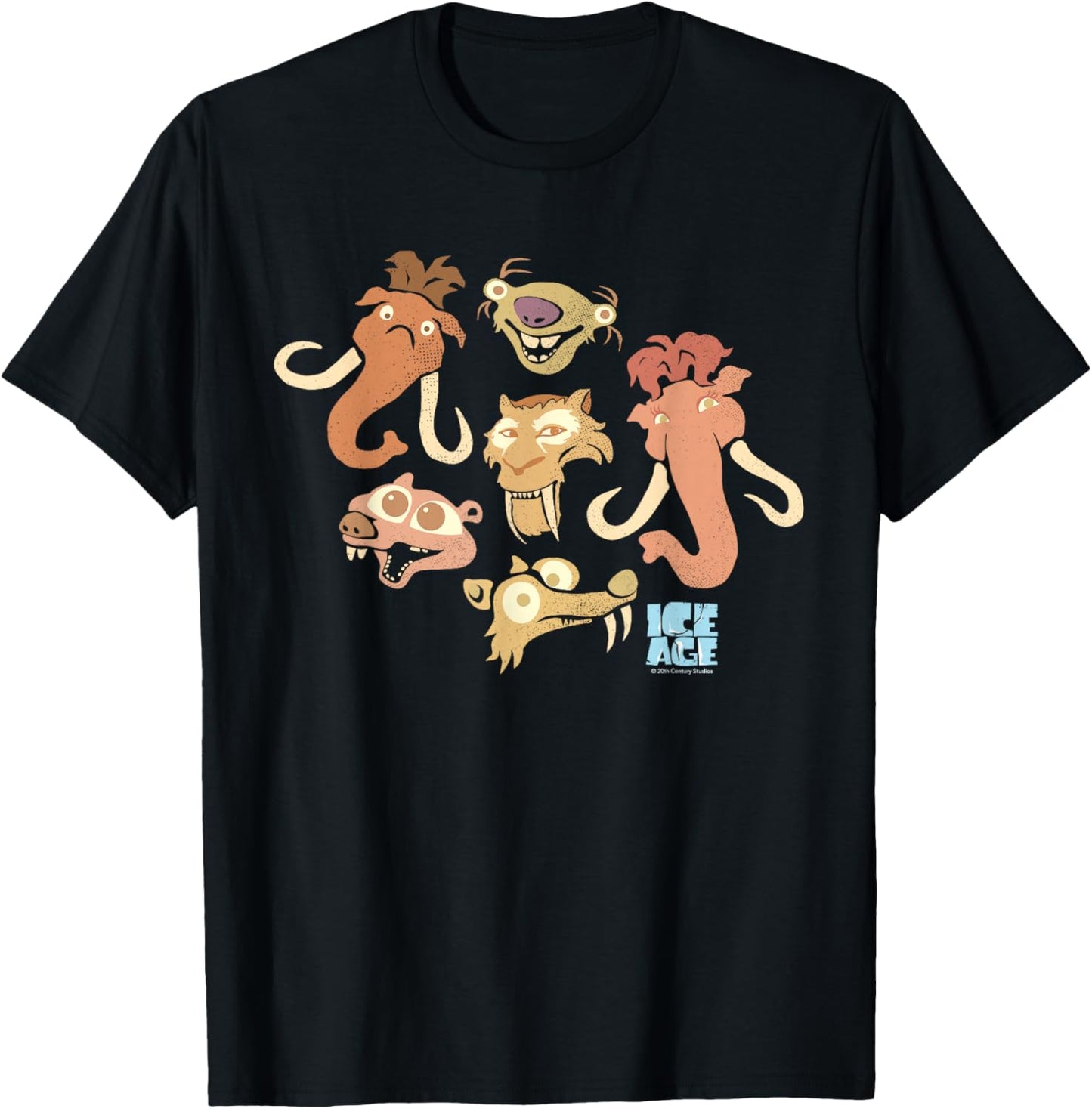 Ice Age Manfred Ellie Diego Sid Scrat Baby Scrat T-Shirt - T-Shirt | Black