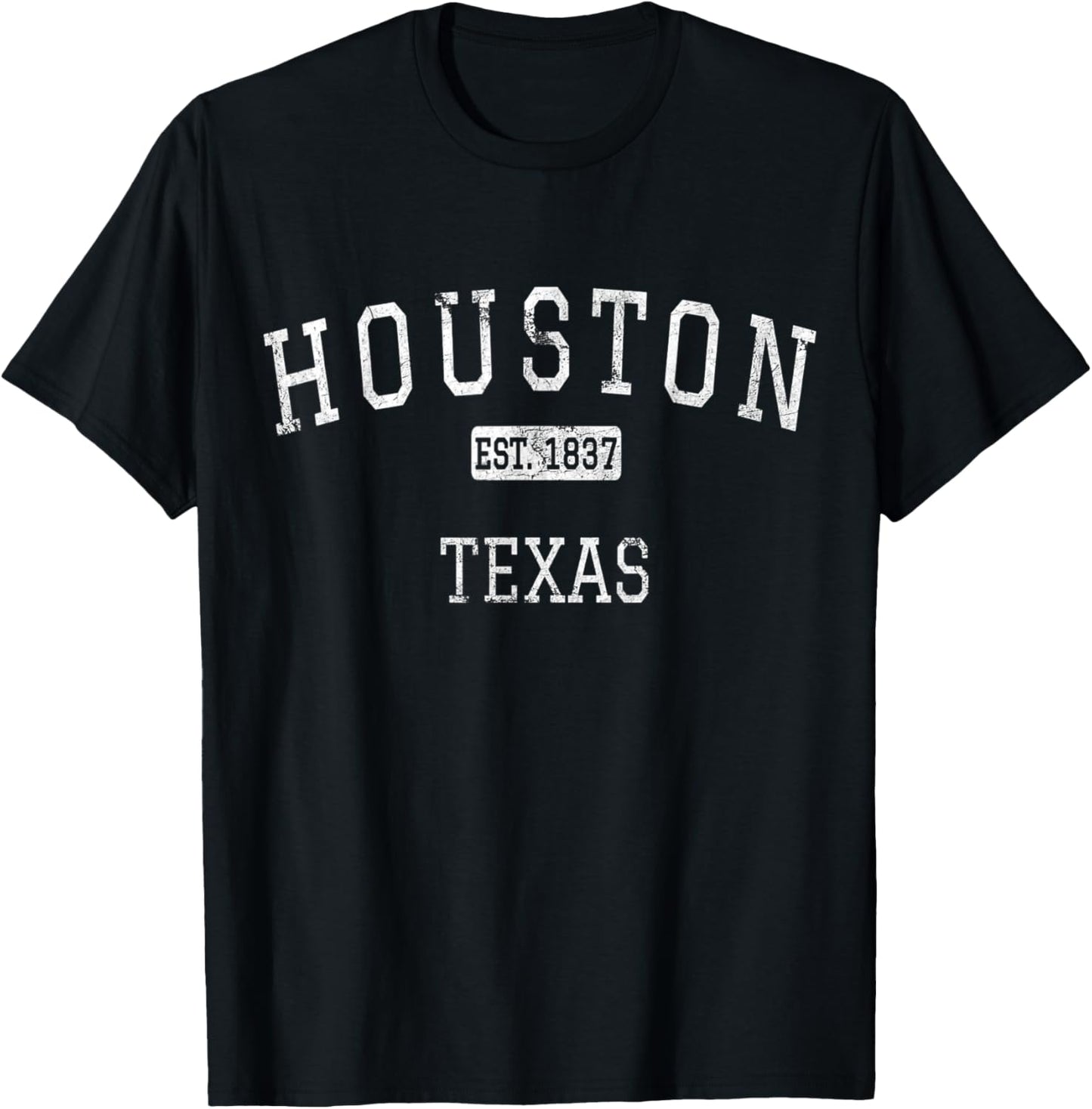 Houston Texas TX Vintage T-Shirt - T-Shirt | Black