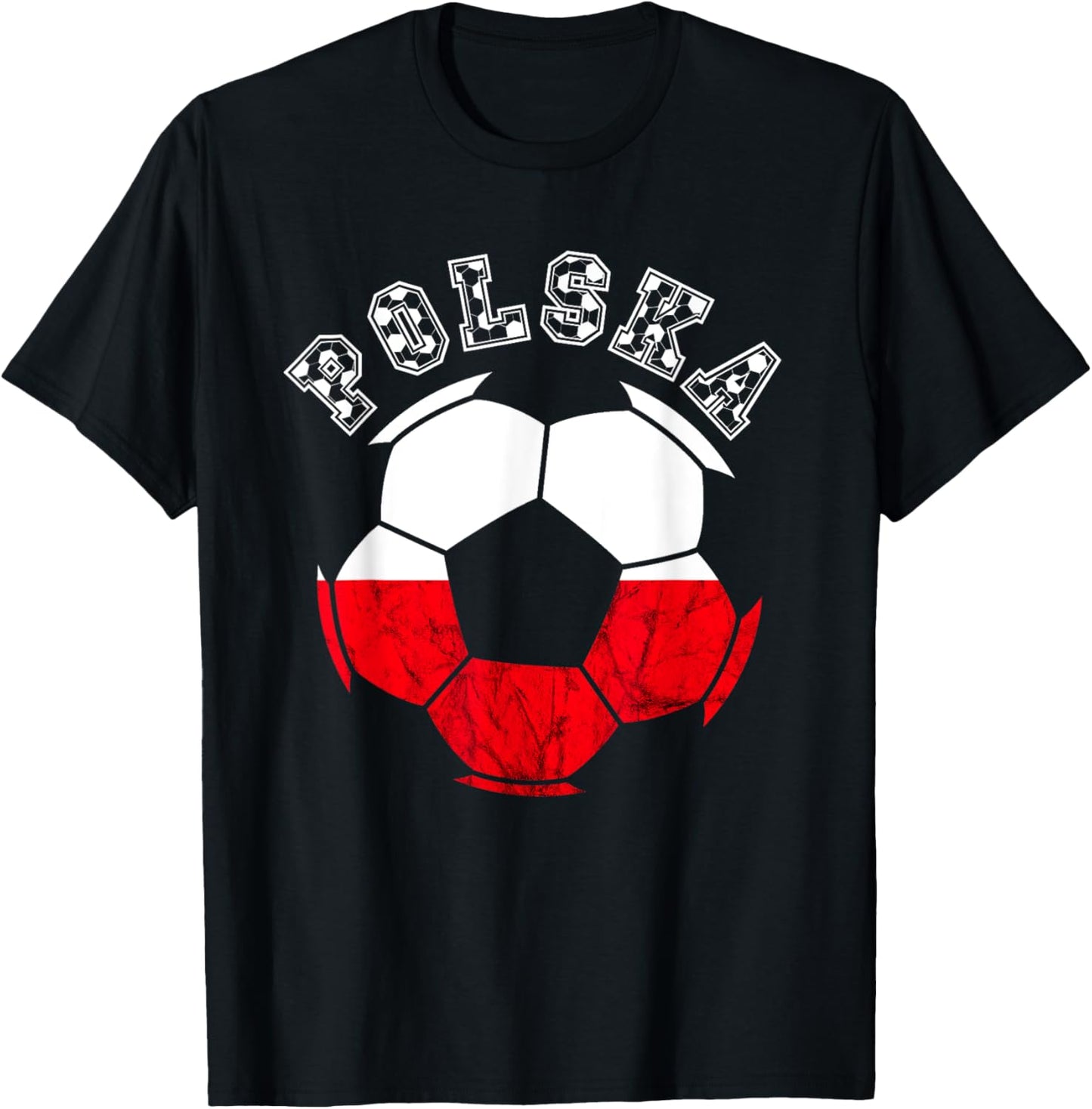 Polska Soccer Poland Flag Polish Roots Polish Soccer Team T-Shirt - T-Shirt | Black