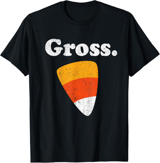 Funny Gross Candy Corn Halloween Retro 80's Anti Candy Corn T-Shirt - T-Shirt | Black