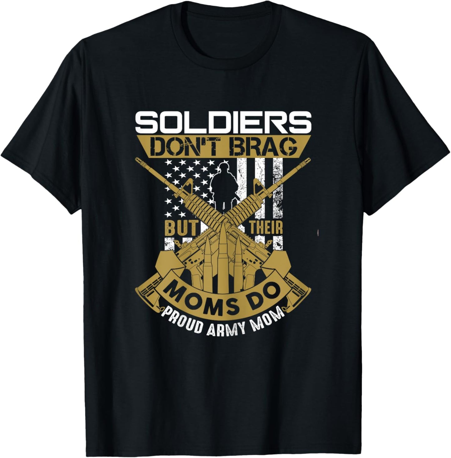 Army Mama Family Son Proud Army Mom Military Mother's Day T-Shirt - T-Shirt | Black