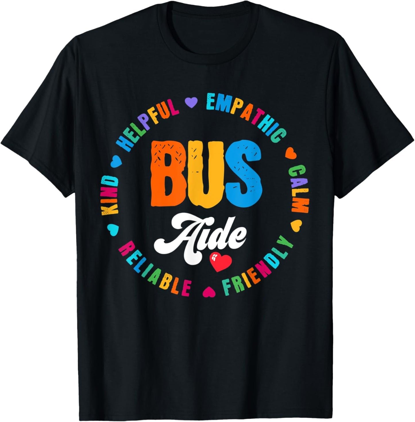 Bus Aide Matching Group Squad Back to School For Bus Team T-Shirt - T-Shirt | Black