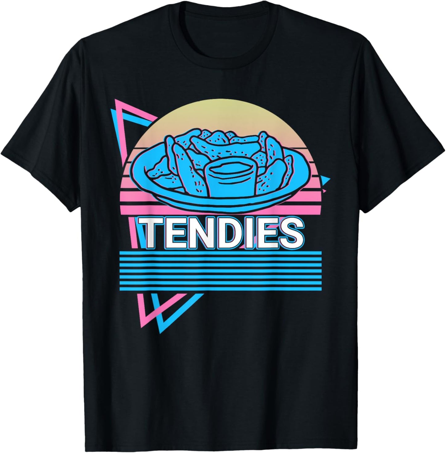 Tendies Chicken Tendies Retro T-Shirt - T-Shirt | Black