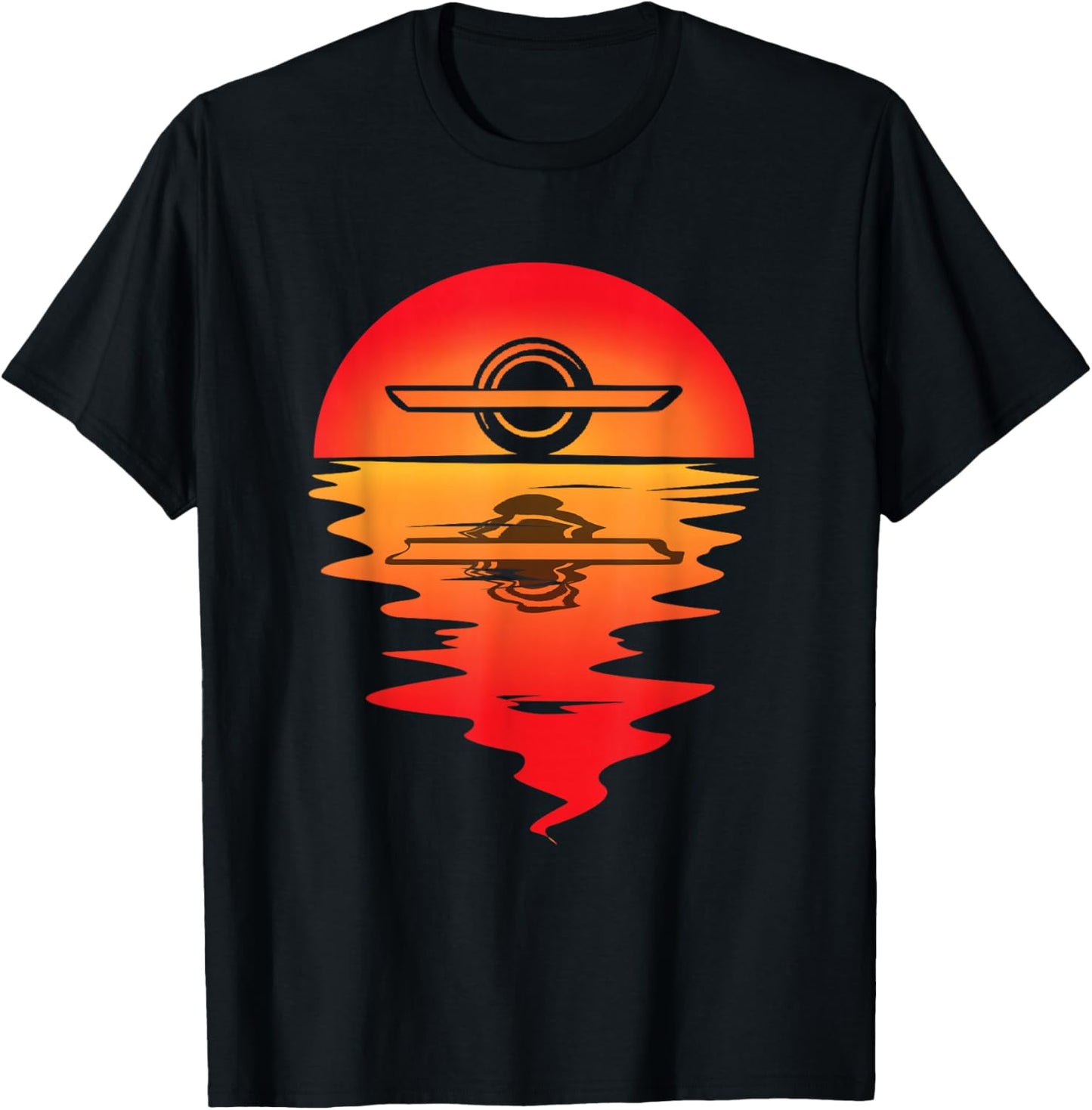 Electric Skateboard Vintage Sunset Onewheel Float Monowheel T-Shirt - T-Shirt | Black