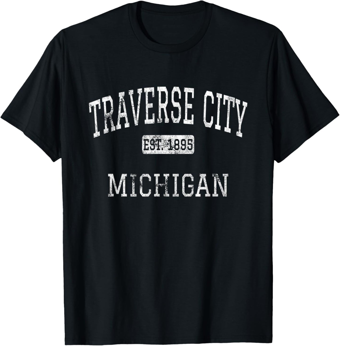 Traverse City Michigan MI Vintage T-Shirt - T-Shirt | Black