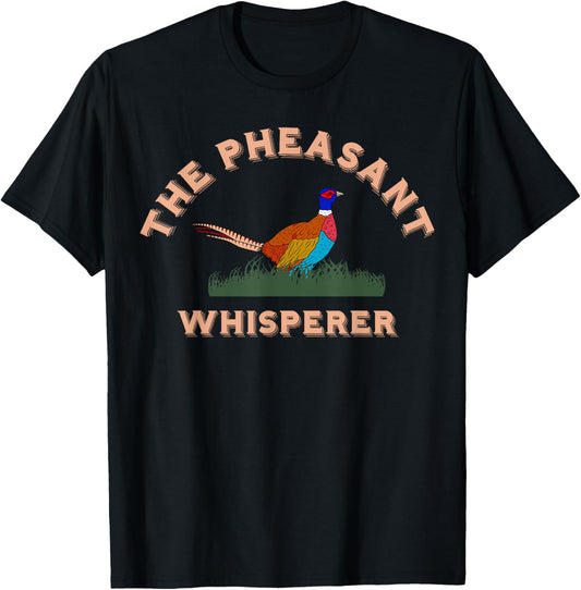 Pheasant Retro Vintage Bird Hunting Hunter T-Shirt - T-Shirt | Black