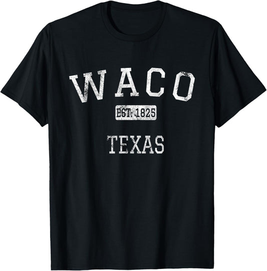 Waco Texas TX Vintage T-Shirt - T-Shirt | Black