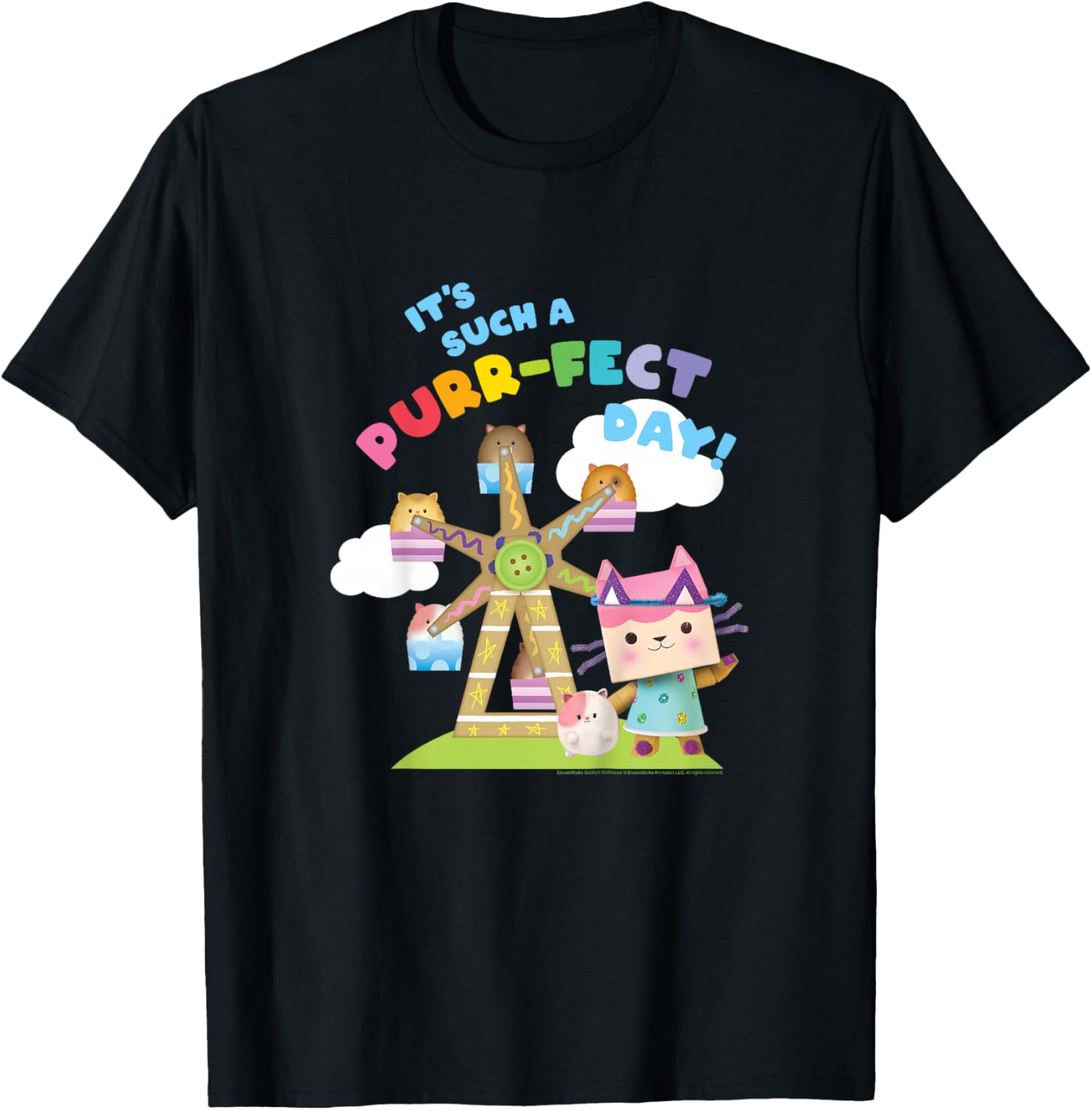 Gabby's Dollhouse Baby Box Purr-FECT Day! Youth T-Shirt - T-Shirt | Black