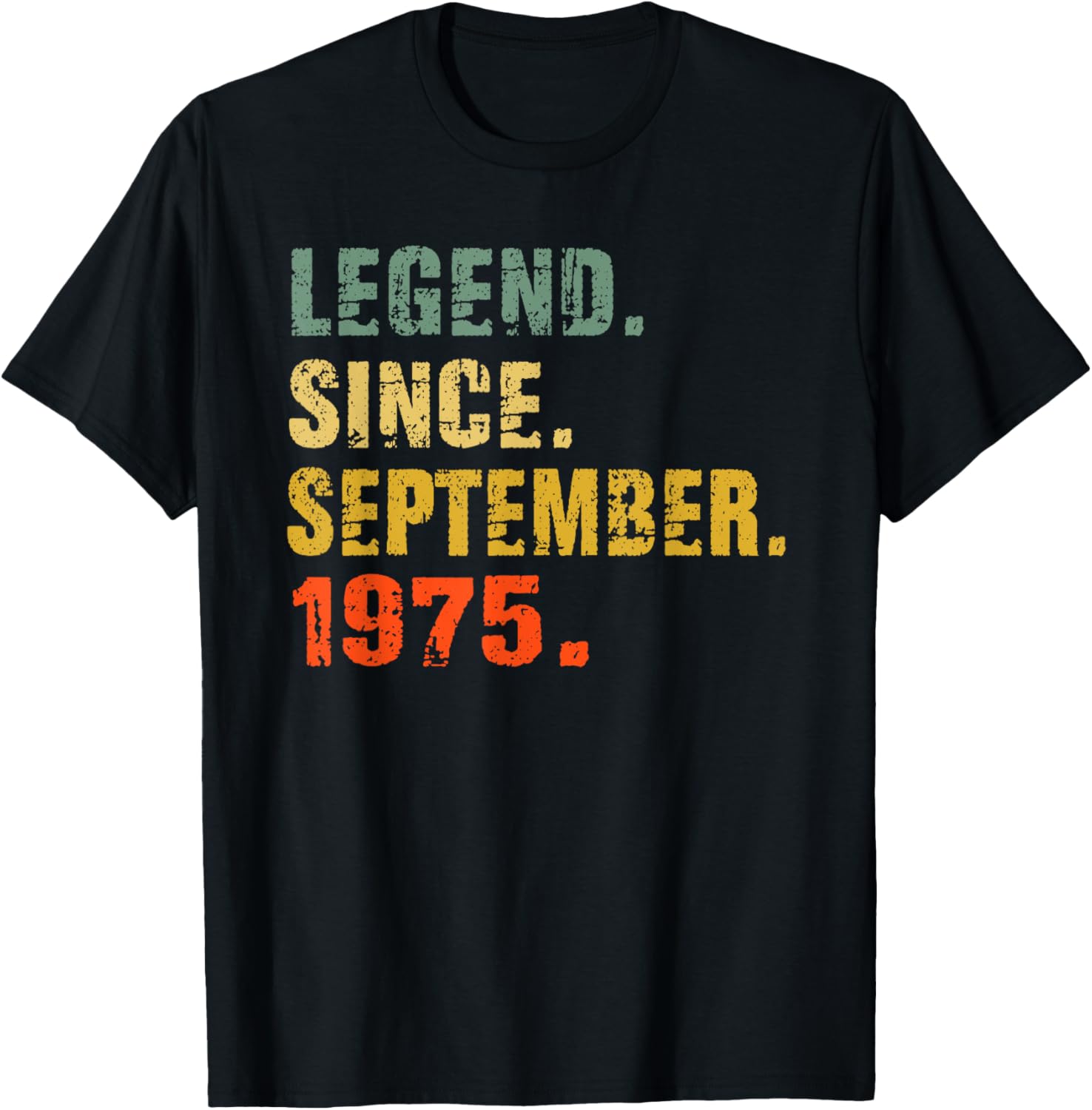 47 Year Old 47th Birthday Gifts Legend Since September 1975 T-Shirt - T-Shirt | Black