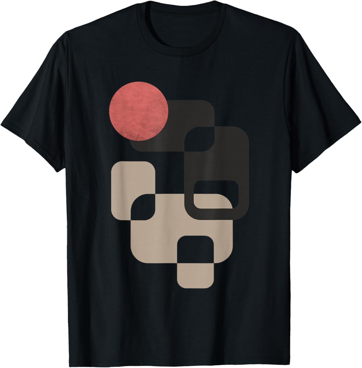 Retro Geometric Shapes T-Shirt - T-Shirt | Black