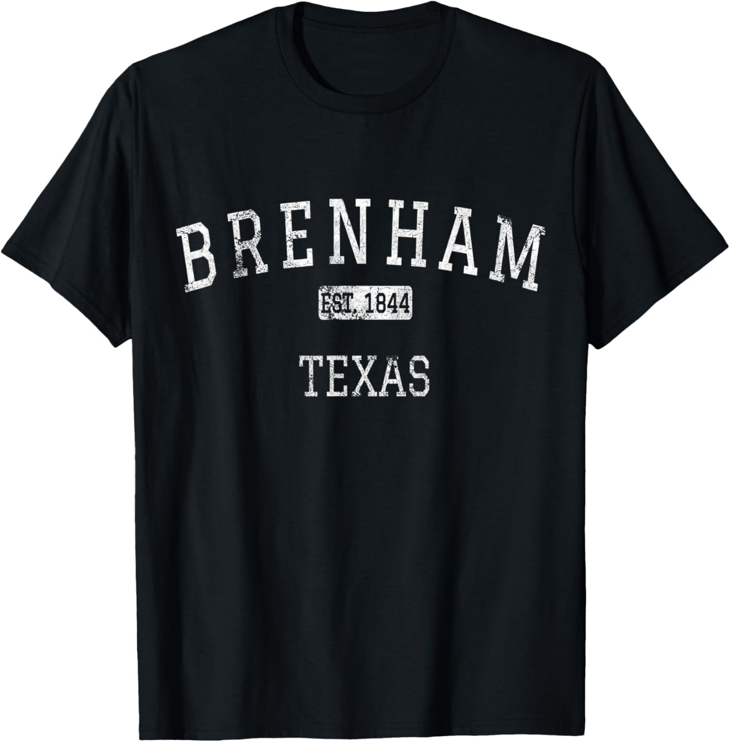 Brenham Texas TX Vintage T-Shirt - T-Shirt | Black