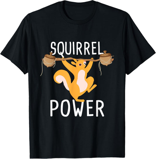 Squirrel Power - Rodent Animal Squirrel Lover T-Shirt - T-Shirt | Black