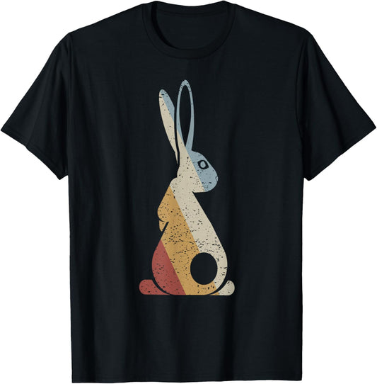 Rabbit Retro Style Vintage T-Shirt - T-Shirt | Black