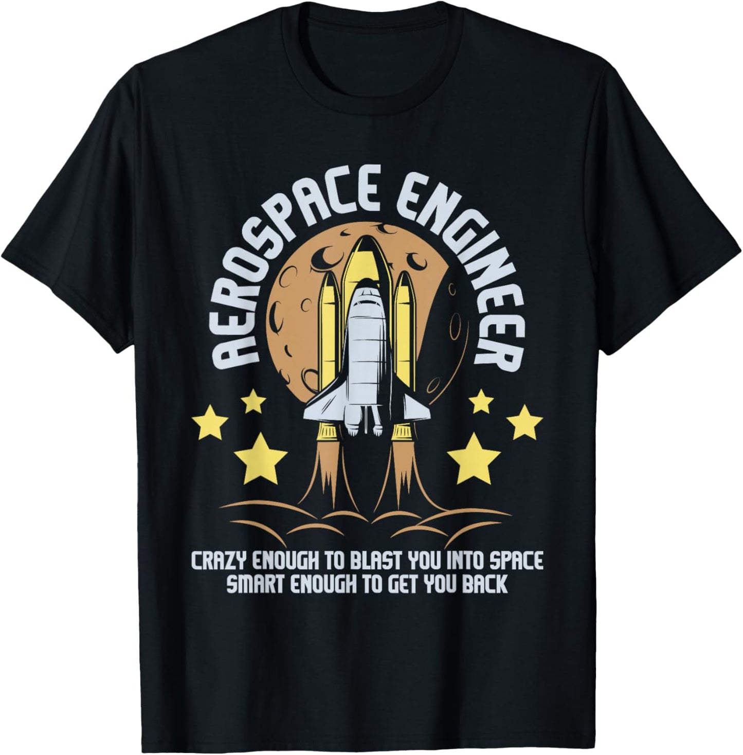 Aerospace Engineer - Aeronautical Engineering Spacecrafts T-Shirt - T-Shirt | Black