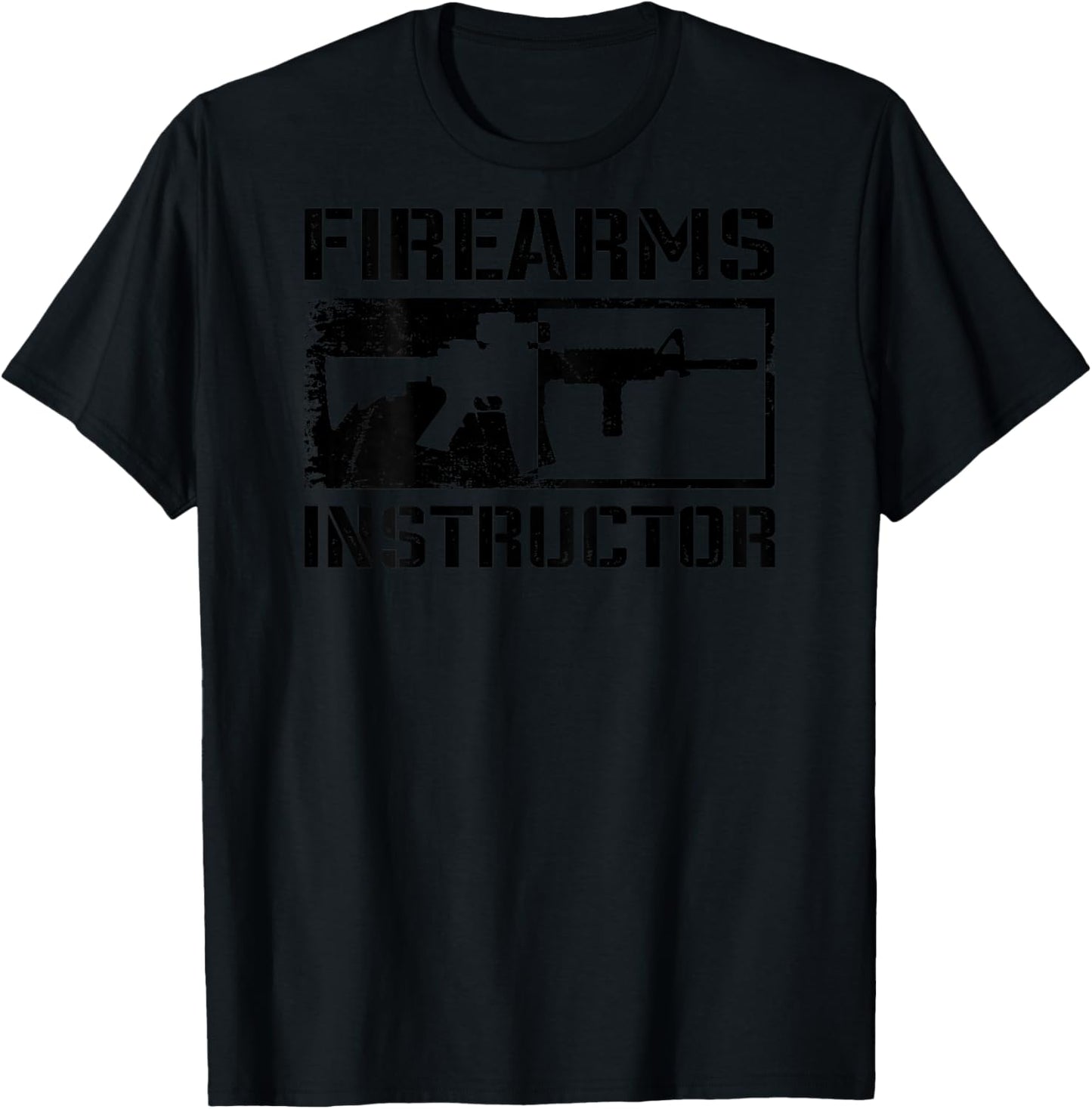 Firearms Instructor (Design ON Back) T-Shirt - T-Shirt | Black