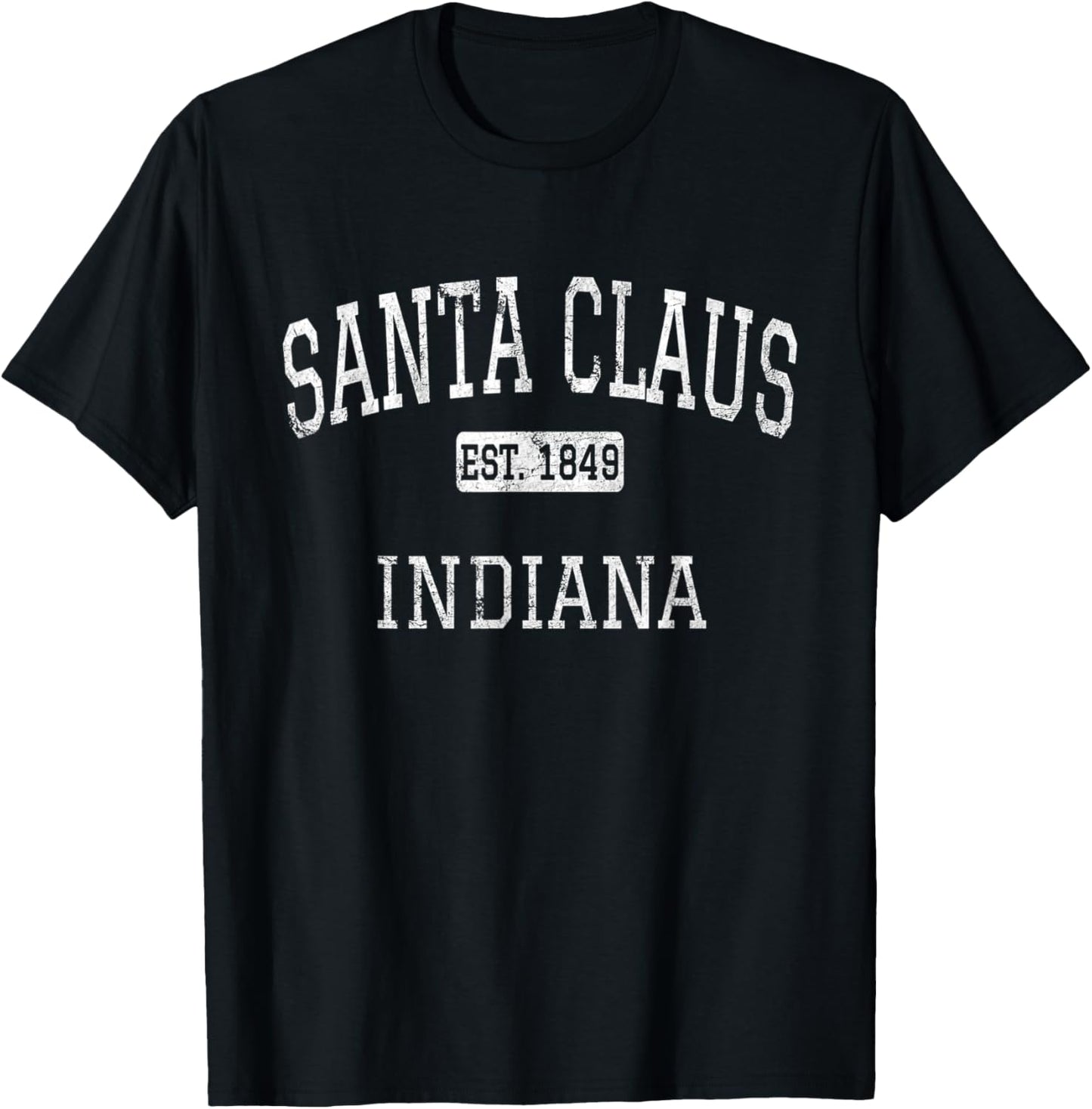 Santa Claus Indiana IN Vintage T-Shirt - T-Shirt | Black