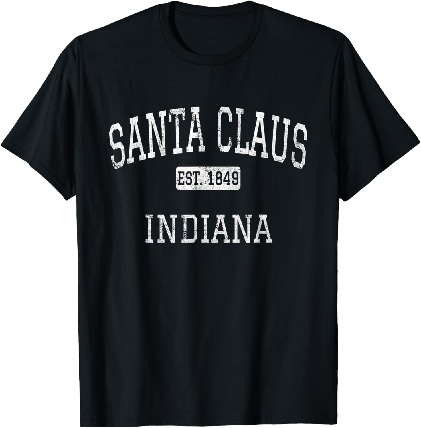 Santa Claus Indiana IN Vintage T-Shirt - T-Shirt | Black