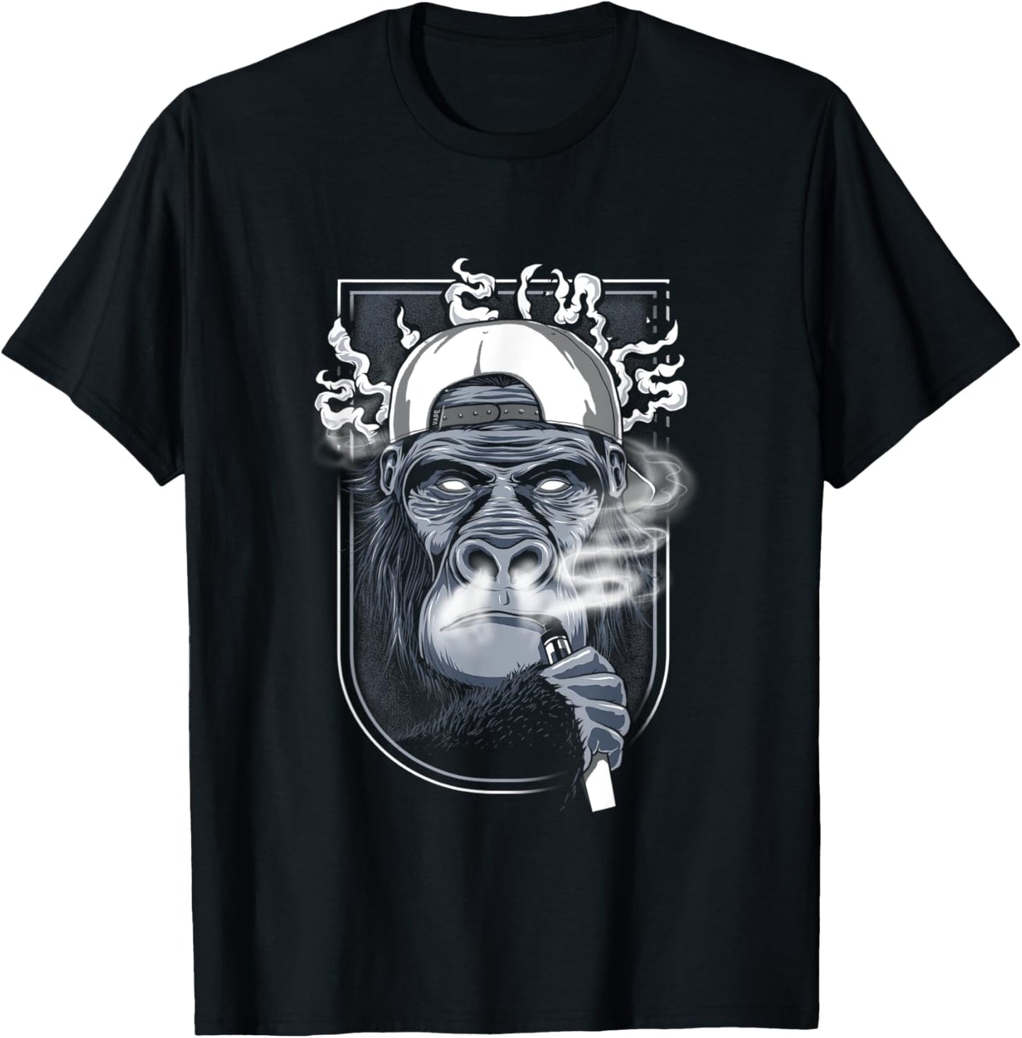 Vape Monkey T-Shirt - T-Shirt | Black