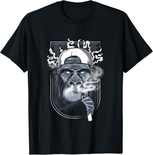 Vape Monkey T-Shirt - T-Shirt | Black