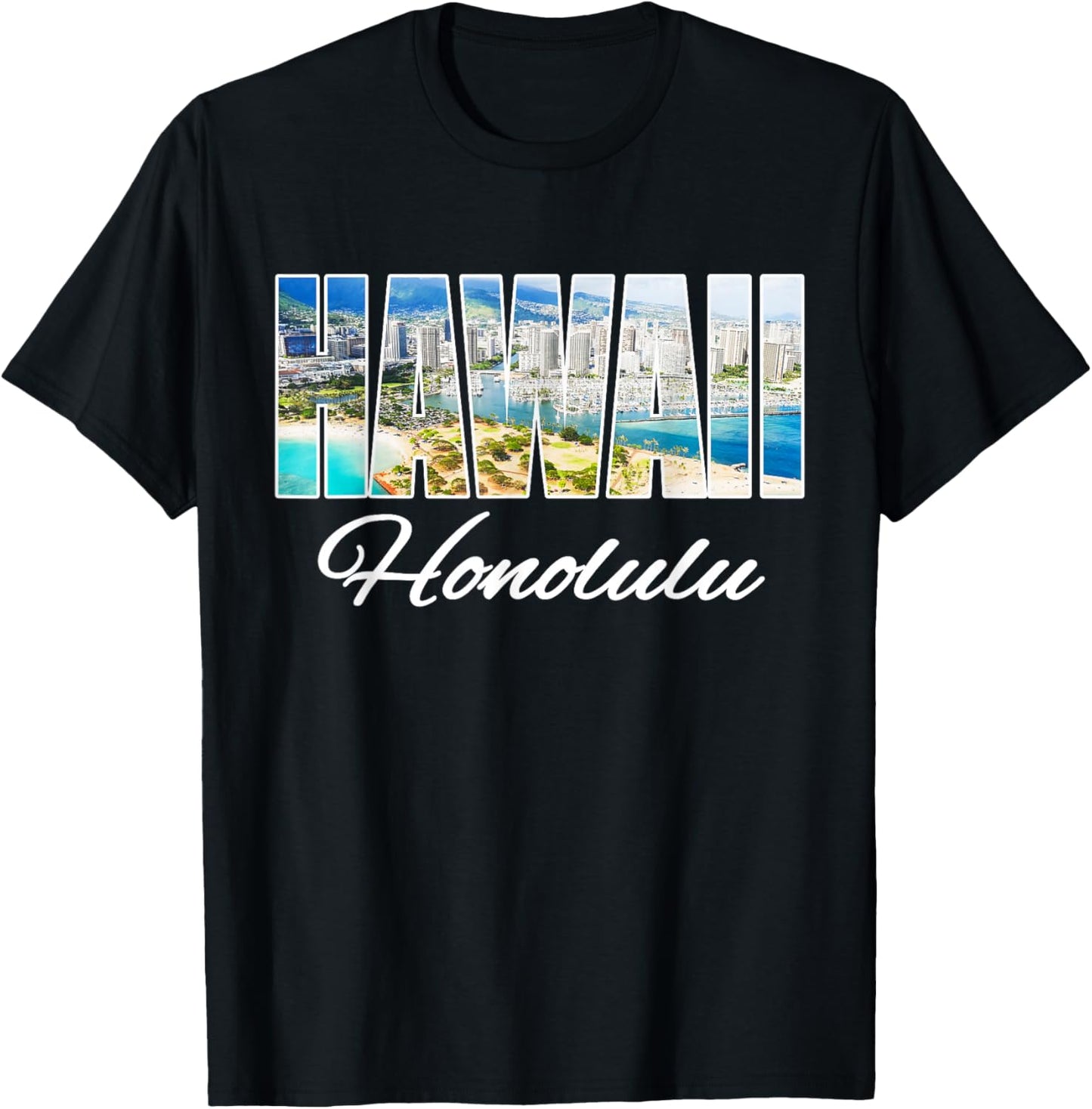 Hawaii Honolulu Beach Hawaiian Island T-Shirt - T-Shirt | Black