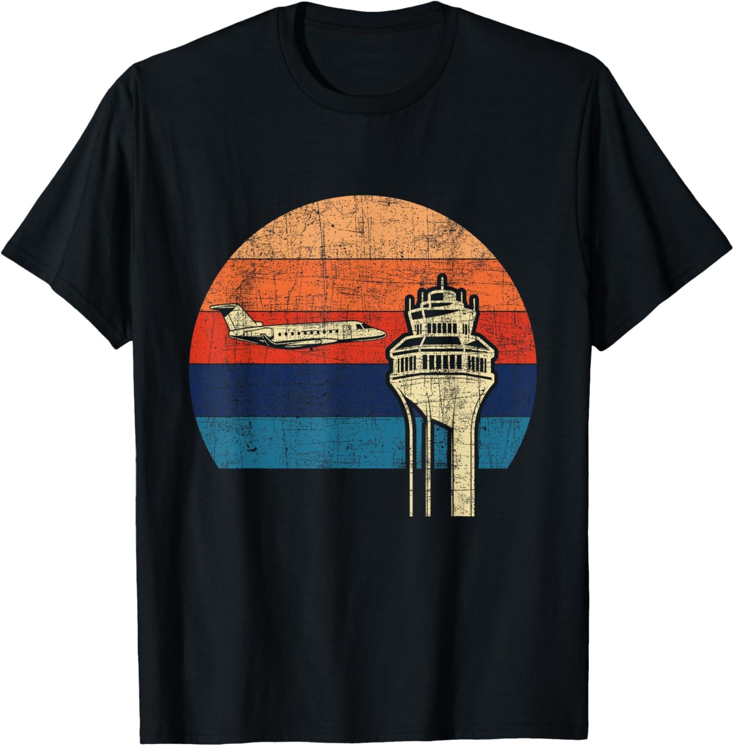 Retro Air Traffic Controller - ATC Aircraft Flight Control T-Shirt - T-Shirt | Black
