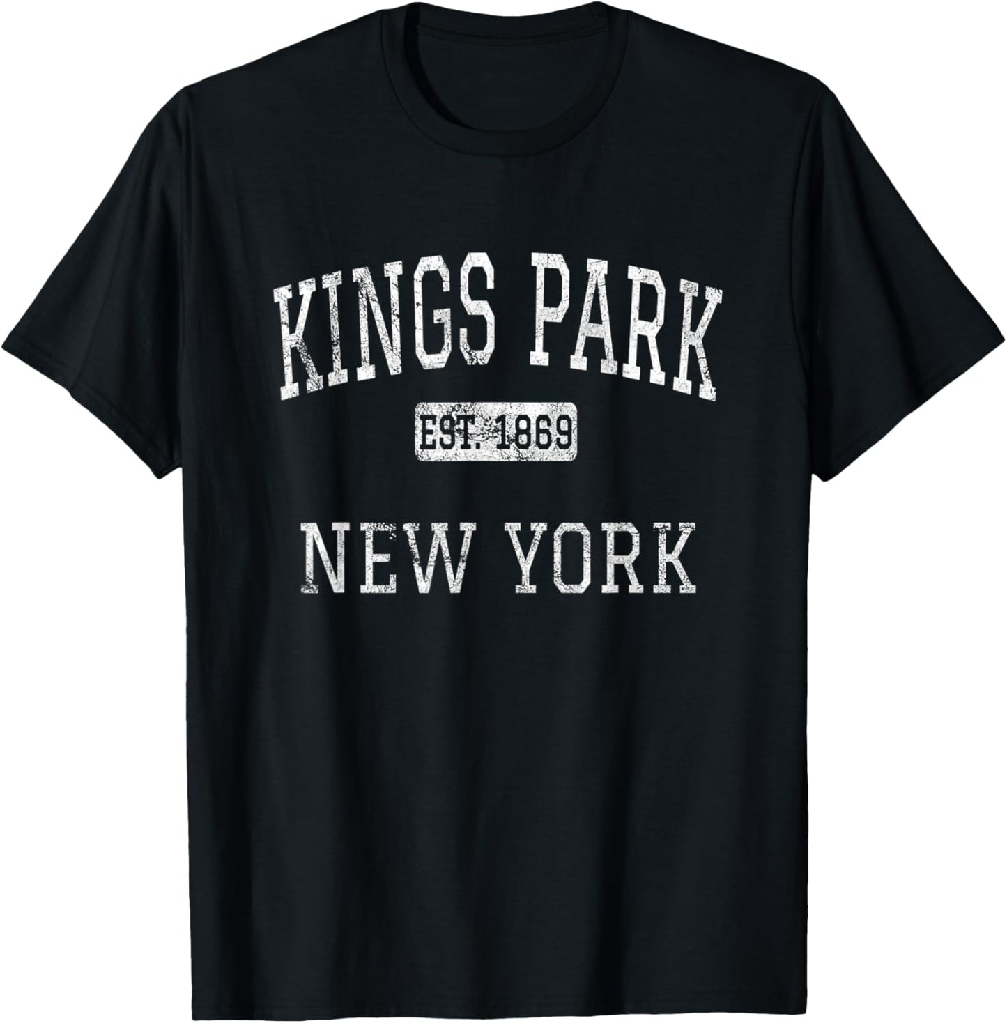 Kings Park New York NY Vintage T-Shirt - T-Shirt | Black