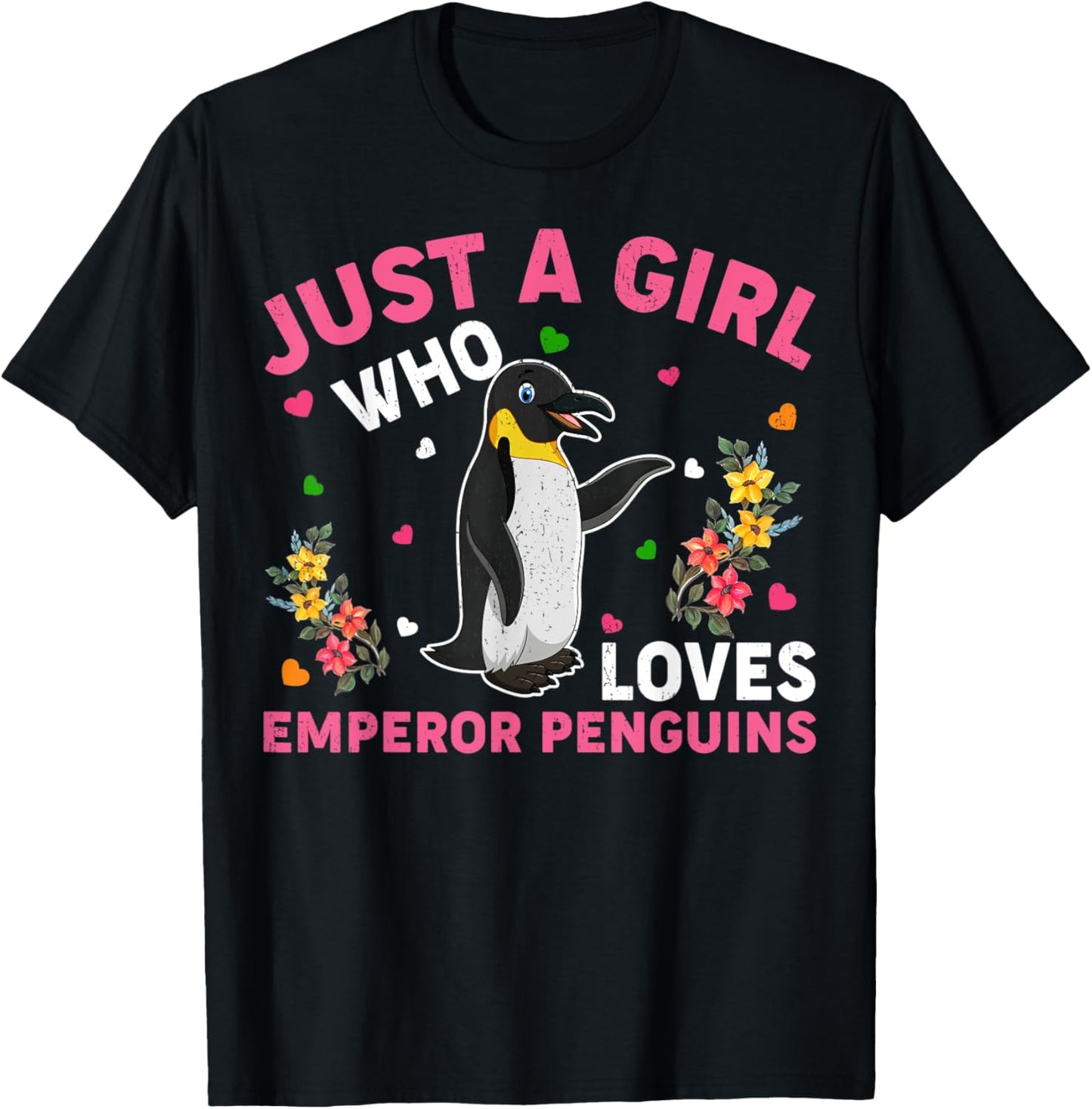 Emperor Penguin Lover Just A Girl Who Loves Emperor Penguins T-Shirt - T-Shirt | Black