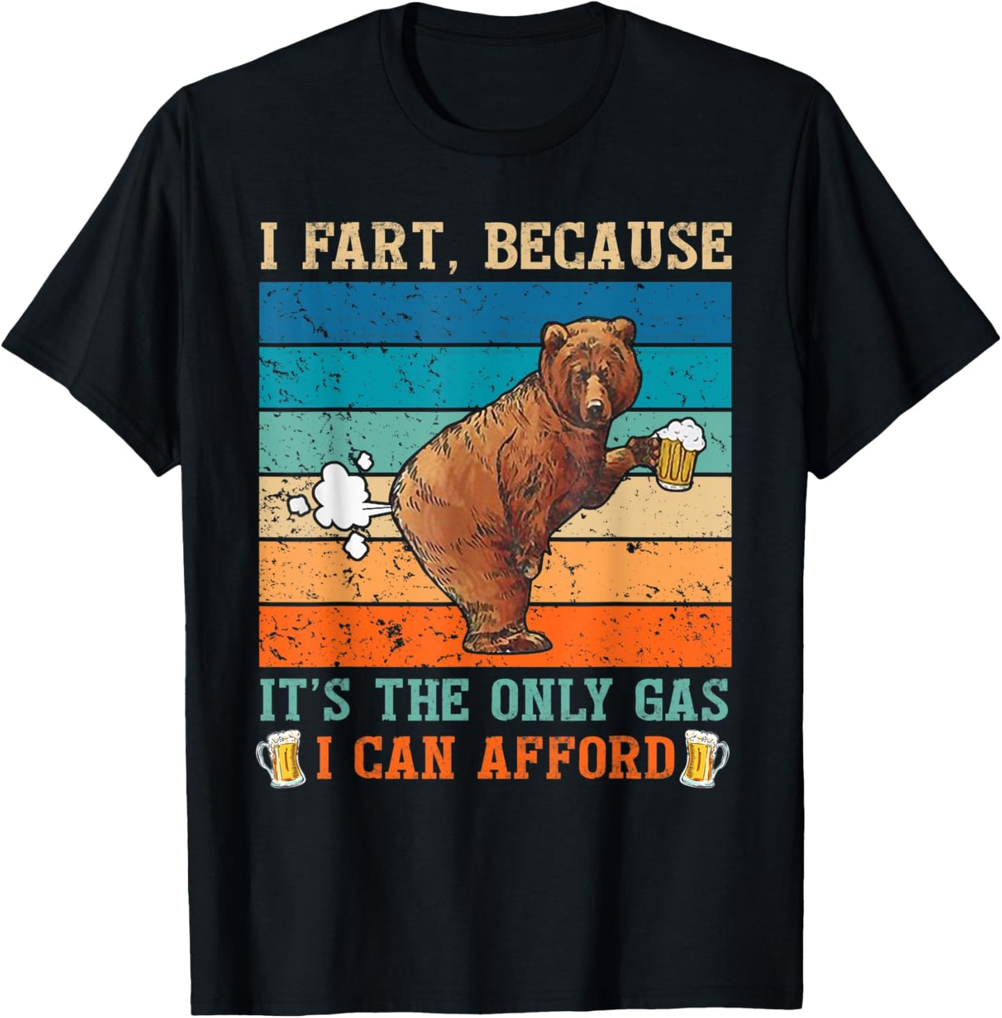 I Fart Because it's The Only Gas I Can Afford Funny Quote T-Shirt - T-Shirt | Black