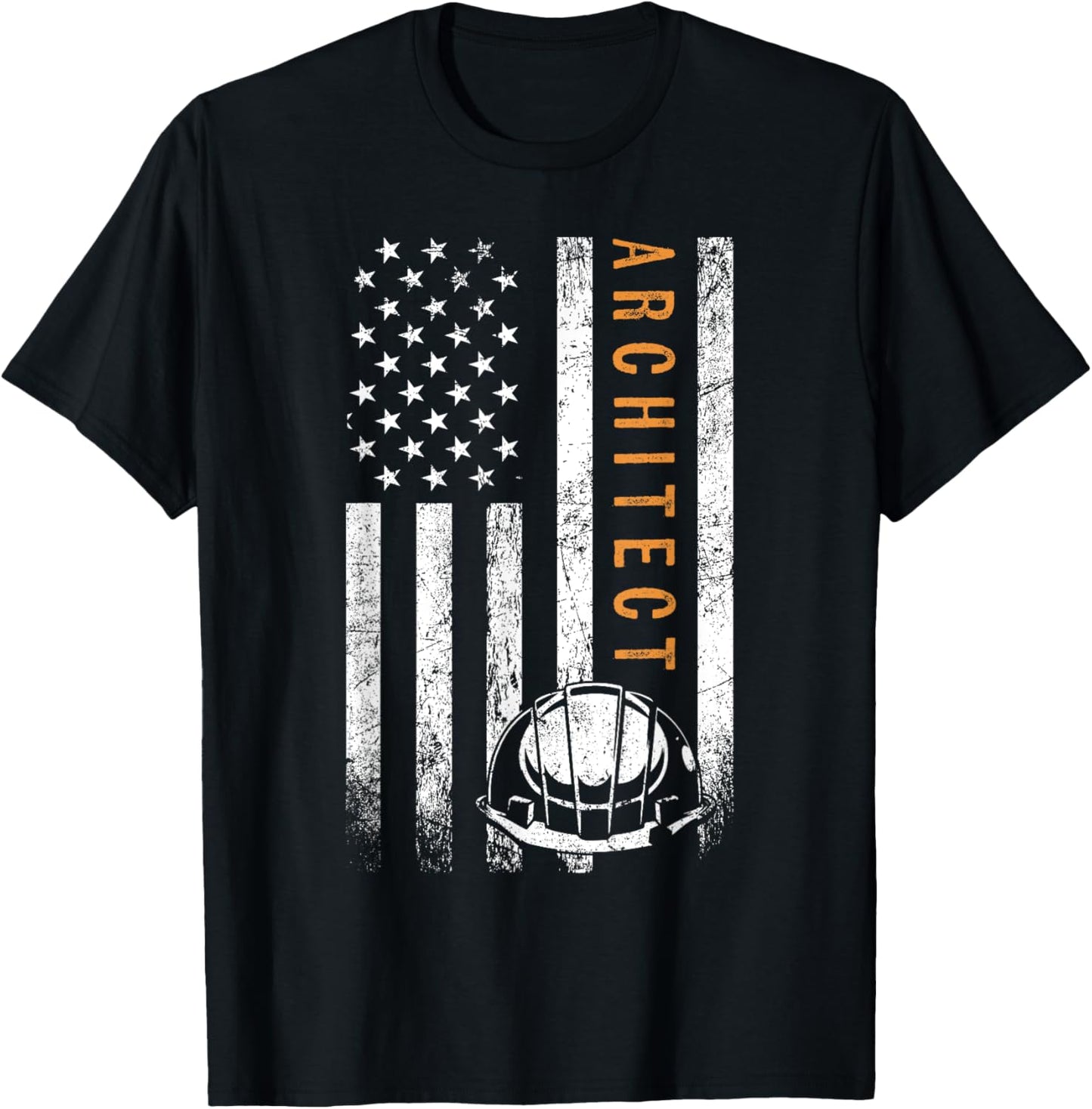 Architect American Flag Design Architecture T-Shirt - T-Shirt | Black