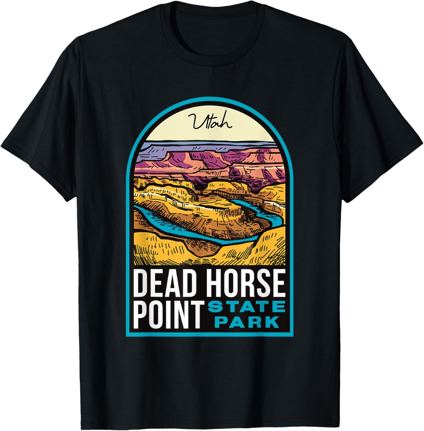 Dead Horse Point State Park Utah Vintage T-Shirt - T-Shirt | Black