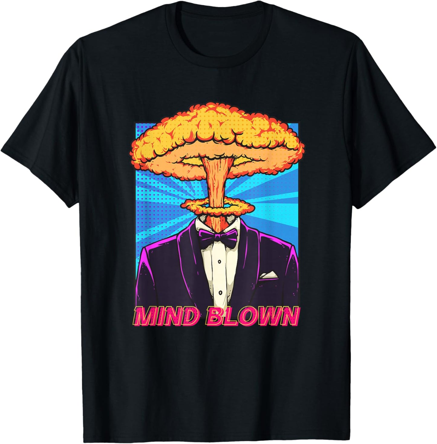 Mind Blown Pop Art Movement Exploding Head Comic Book Lover T-Shirt - T-Shirt | Black