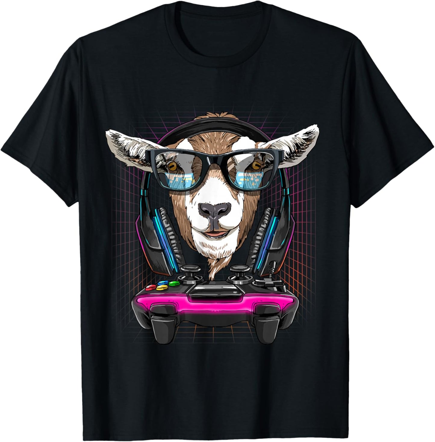 Goat Gamer PC Computer Video Game Lover Streaming Gaming T-Shirt - T-Shirt | Black