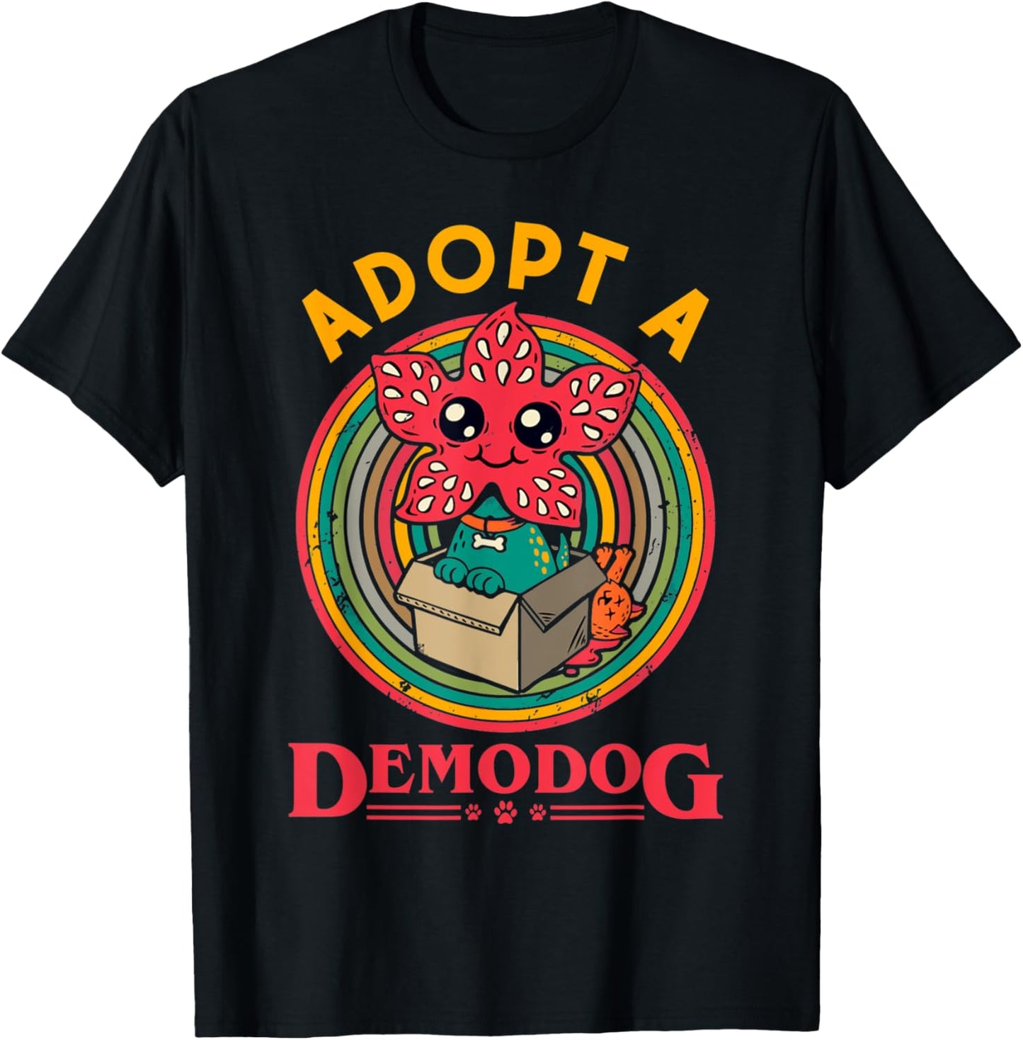 Adopt A Demodog Funny Dog Lovers Women T-Shirt - T-Shirt | Black