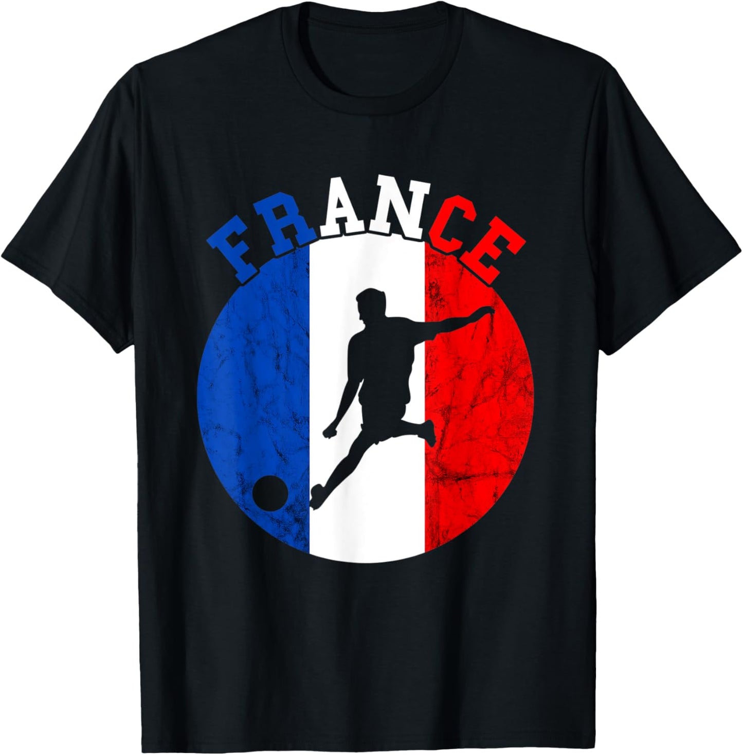 France Soccer Team Soccer Player Flag France Soccer Team T-Shirt - T-Shirt | Black