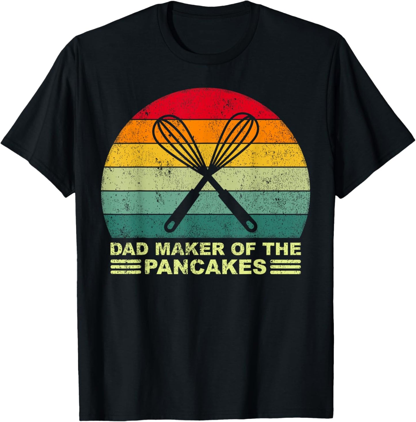 Dad Maker Of The Pancakes Vintage Pancake Maker Father's Day T-Shirt - T-Shirt | Black