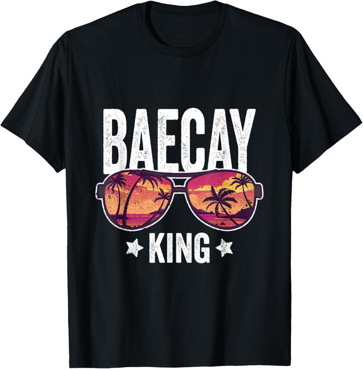 Baecay King Vacation Boyfriend Girlfriend Holiday T-Shirt - T-Shirt | Black