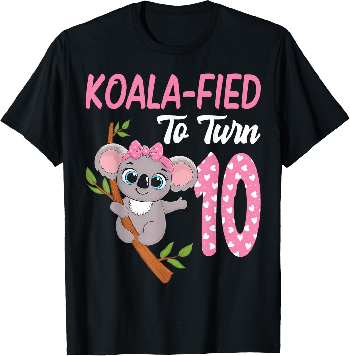 10 Year Old Koala 10th Birthday Party Animal Koala Lover T-Shirt - T-Shirt | Black