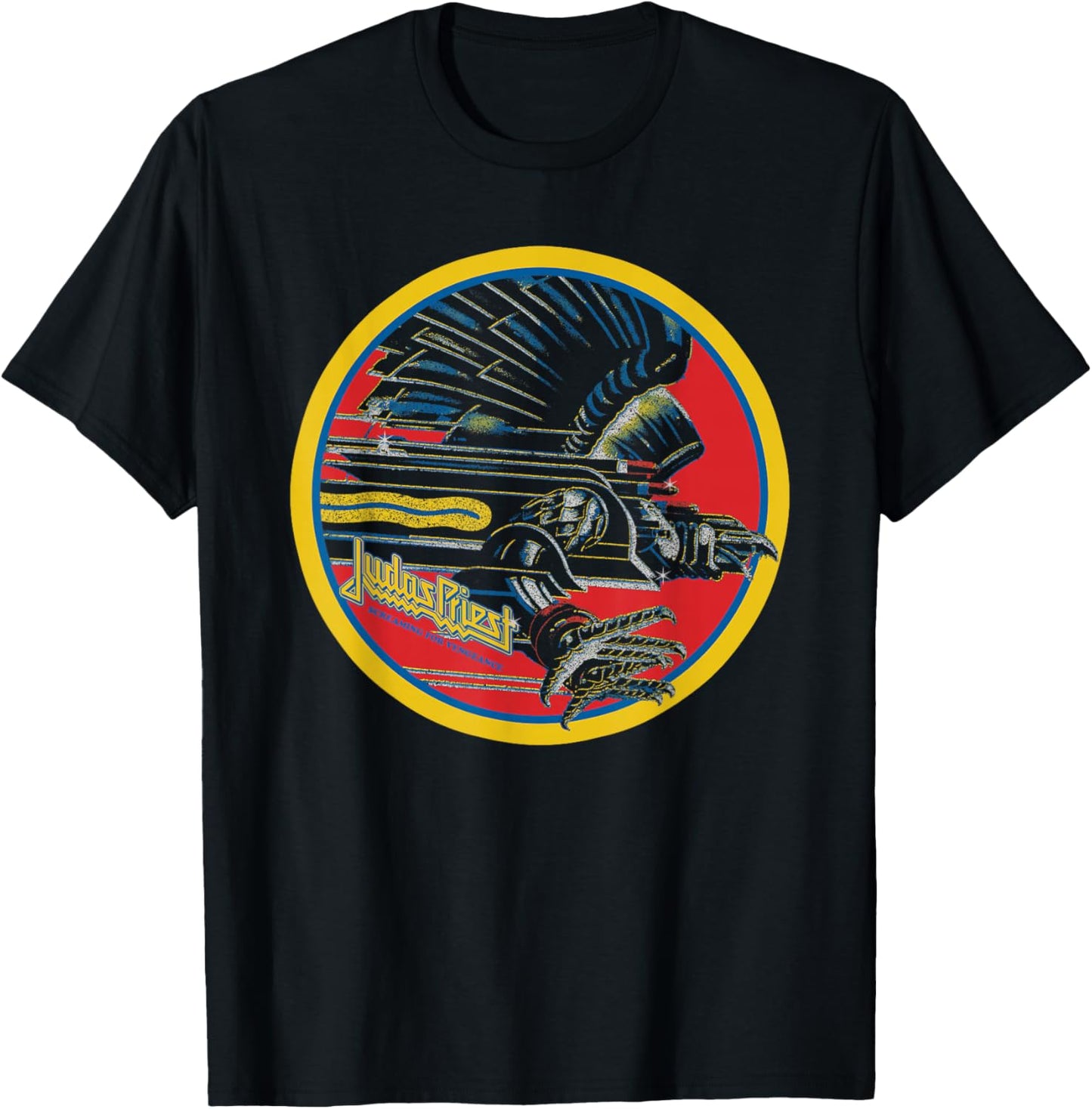 Judas Priest - Screaming For Vengeance Circle Vintage T-Shirt - T-Shirt | Black