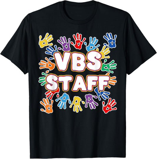 2022 Vacation Bible School Shirts Colorful VBS Staff T-Shirt - T-Shirt | Black