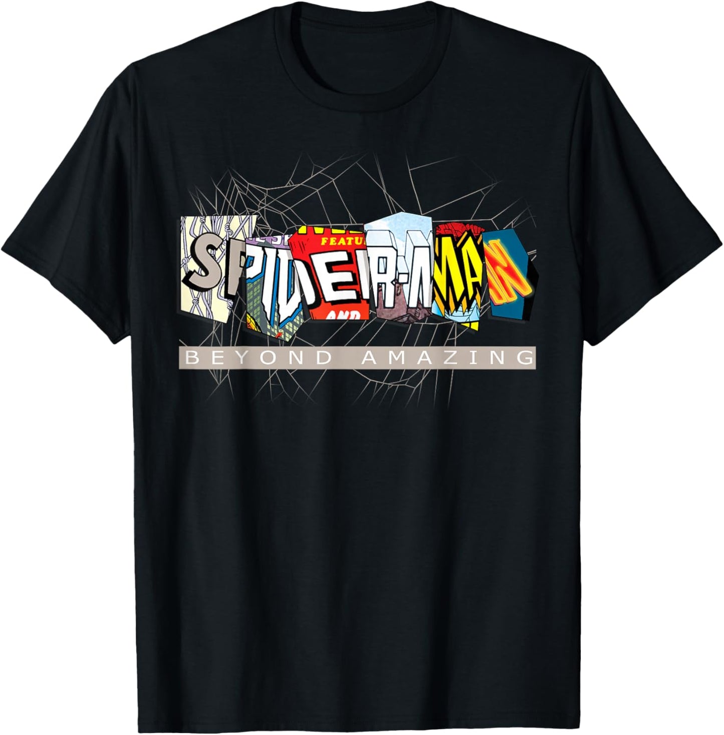 Marvel Spider-Man: Beyond Amazing Multi-Logo T-Shirt - T-Shirt | Black