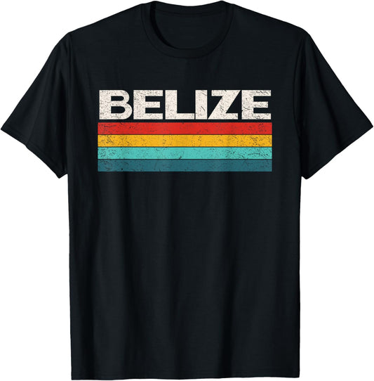 Belize Retro Love 70s Vintage Belize Graphic T-Shirt - T-Shirt | Black