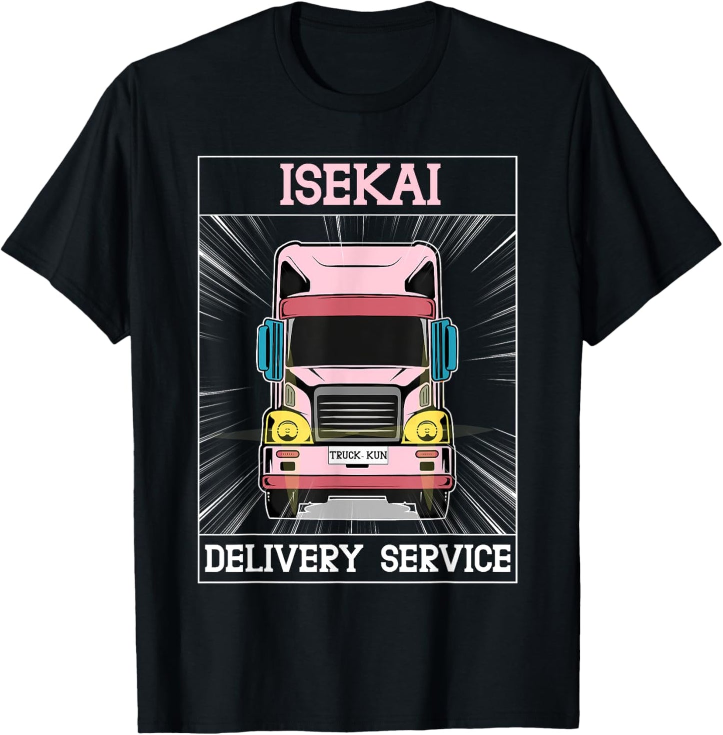 Truck-kun Isekai Delivery Service sekai Express Truck-kun T-Shirt - T-Shirt | Black