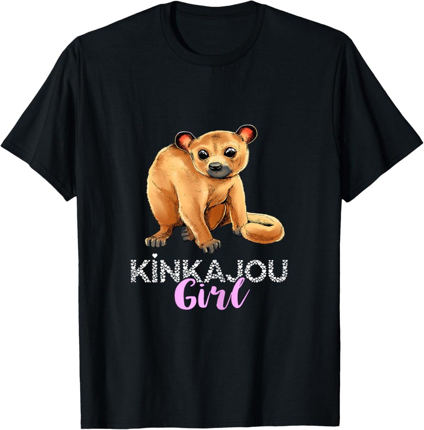 Kinkajou Girl Honey Bear Night Walker Night Ape Lover T-Shirt - T-Shirt | Black