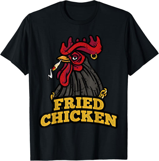 Marijuana Funny Stoner Weed Cannabis - Fried Chicken T-Shirt - T-Shirt | Black