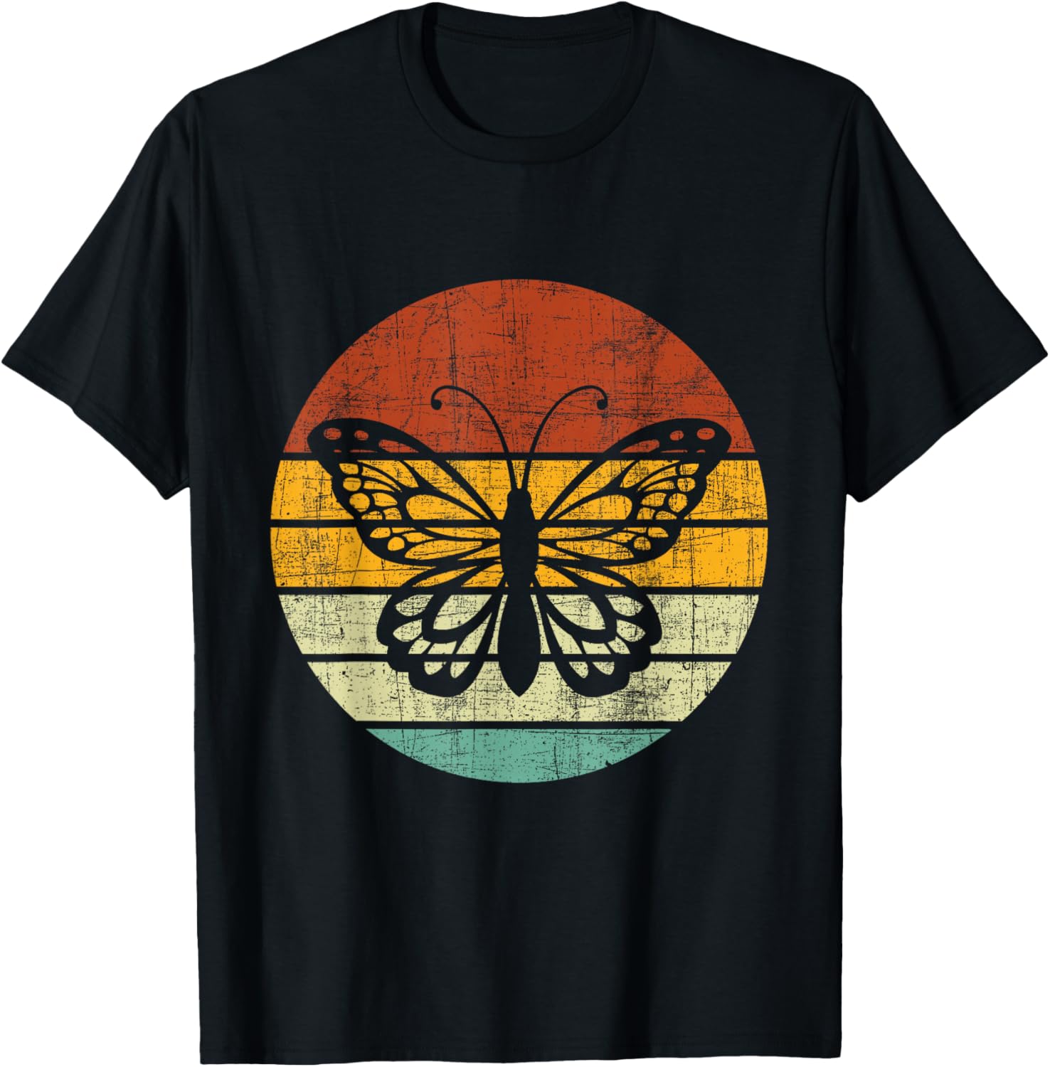Retro Butterfly Lover - Entomology Lepidopterist Butterflies T-Shirt - T-Shirt | Black